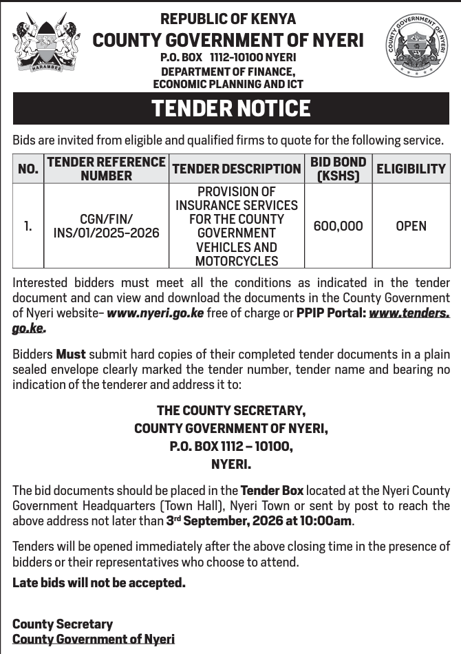 Tender Notice