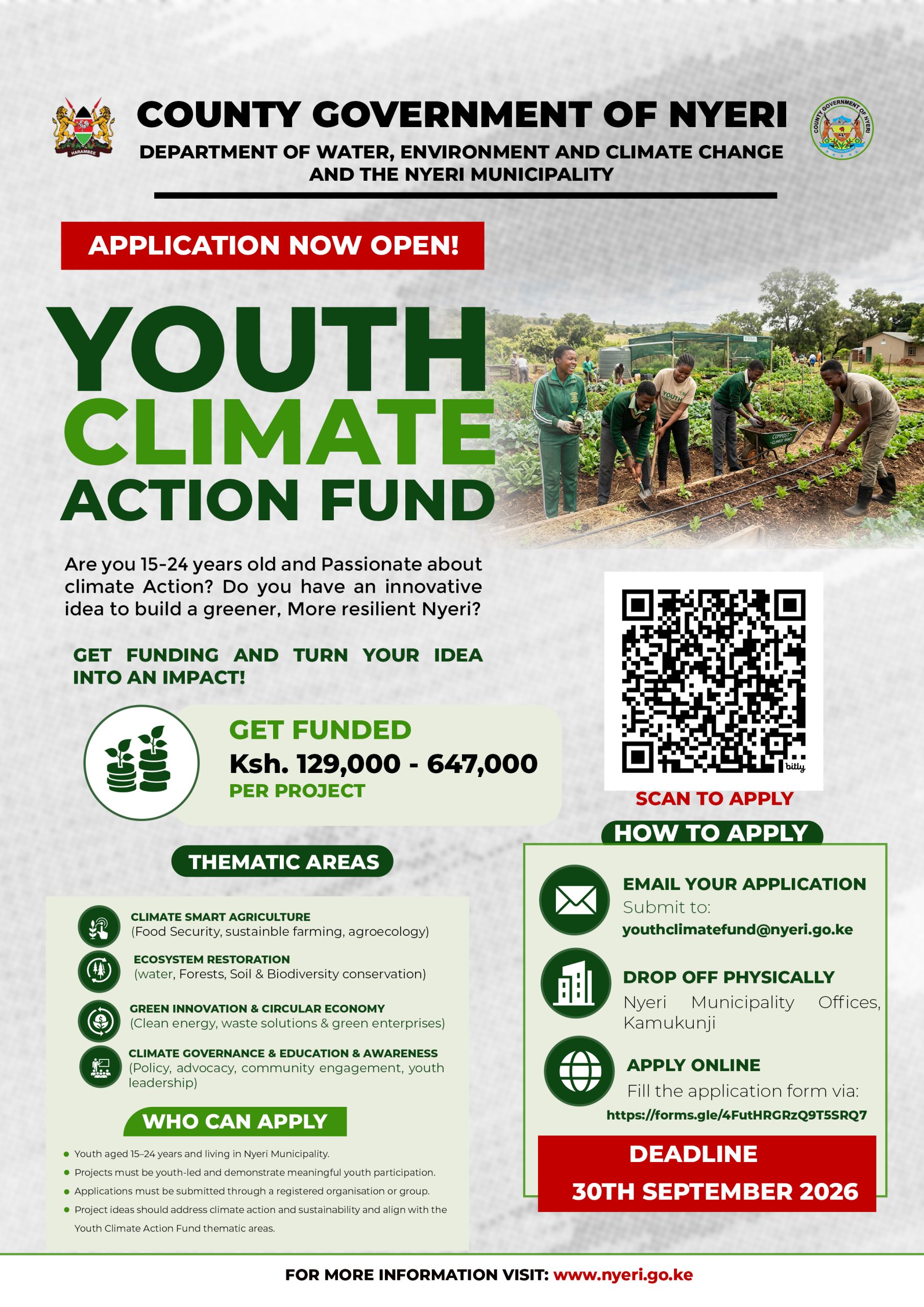 Youth Climate Action Fund (YCAF) – Call for Applications 2026